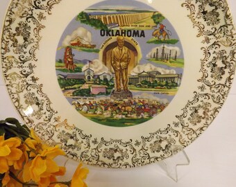 Oklahoma Souvenir Plate Oklahoma Plate