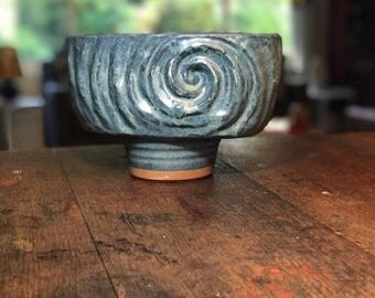Mid Century studio pottery footed planter
