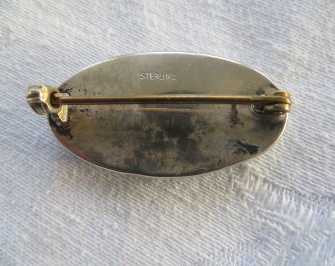 Sterling Butterfly Wing Brooch, Morphos Butterfly Pin, Vintage Butterfly Jewelry