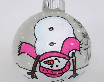 Gymnast Ornament - Gymnastics Team Gift - Gymnastics Ornaments - Gymnastics Gift - Gift For Gymnast - Tumbling Ornament - Snowman Ornament