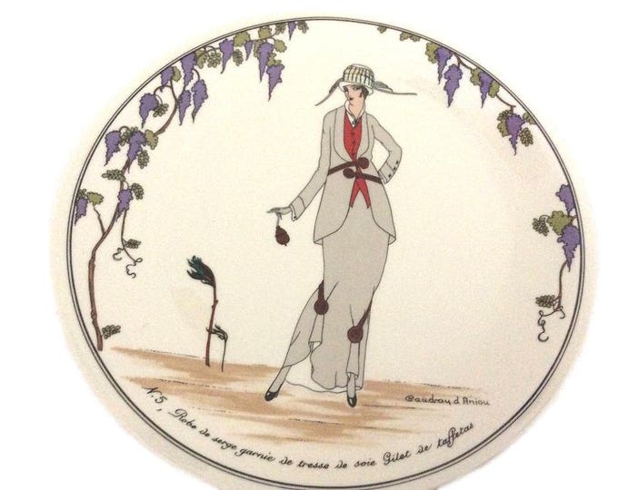 Salad Plate, Design 1900, Villeroy and Boch, Luxembourg, Gift For Christmas, Tableware, Old Fashioned Dress Design Plate, Gift For Her