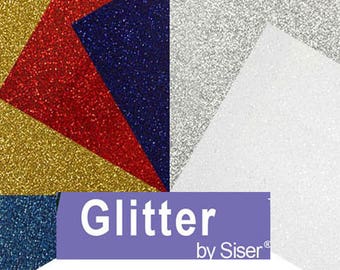 Siser-6-sheets-PATRIOTIC-Glitter-HTV-12"x 10" sheets-Cameo-Cricut-JULY-4th