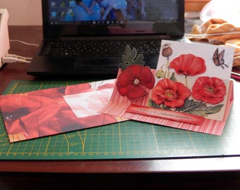 Carte d'anniversaire coquelicot