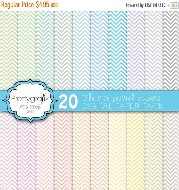 80% OFF SALE chevron digital paper, commercial use, scrapbook papers, background - PS583 Il_570xn