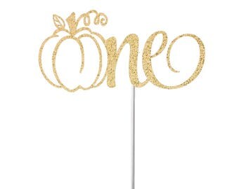 One Pumpkin Cake Topper, Fall One Cake Topper, Fall First Birthday Cake Topper, 1st Birthday Cake Topper, Little Pumpkin Cake Topper