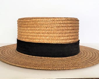 1880-1920 Brummell LONDON Straw Boater Hat
