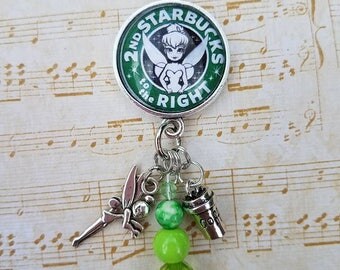 Tinkerbell Starbucks Charm Necklace