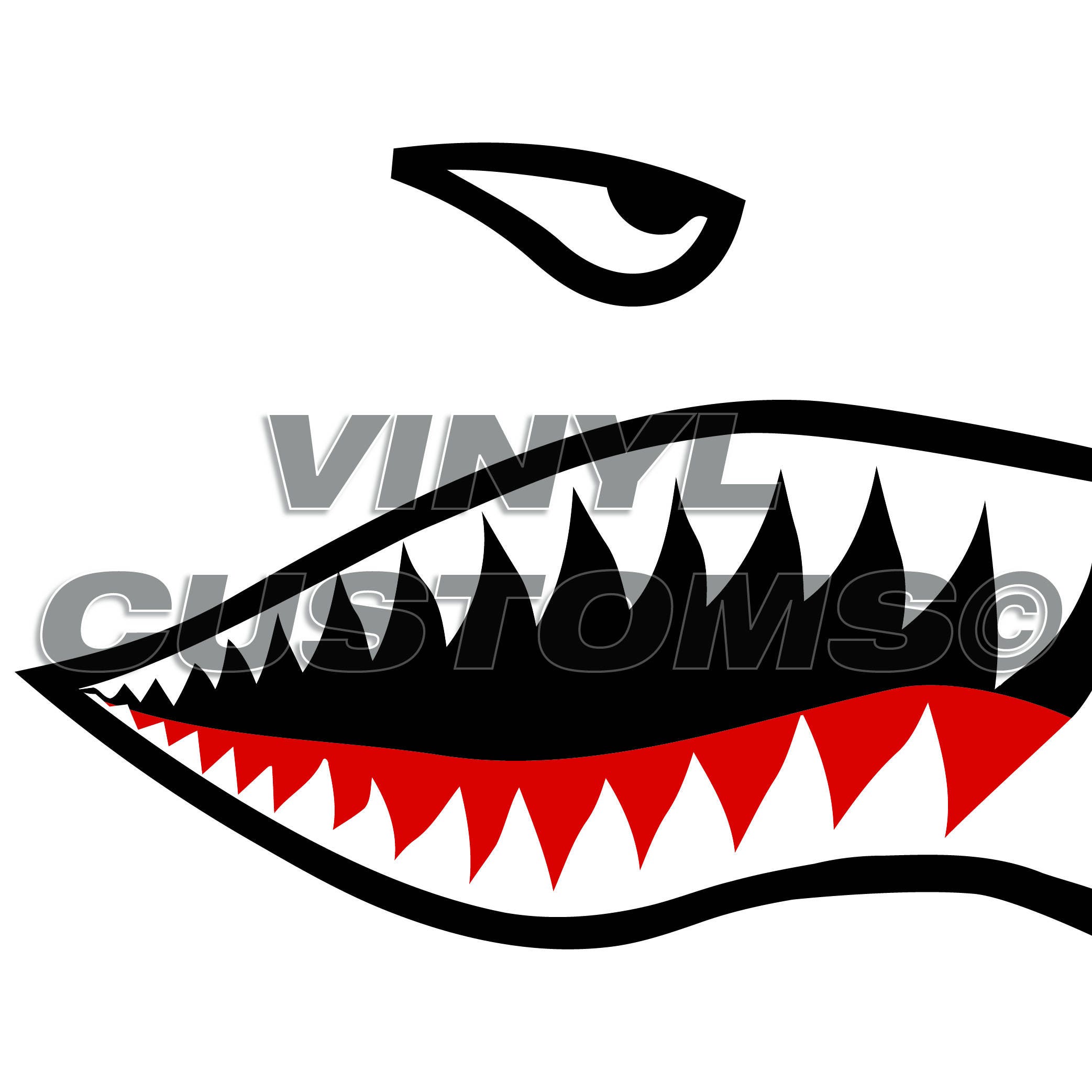 Flying Tigers Vinyl Decal Sticker Shark Teeth Hobby WW2