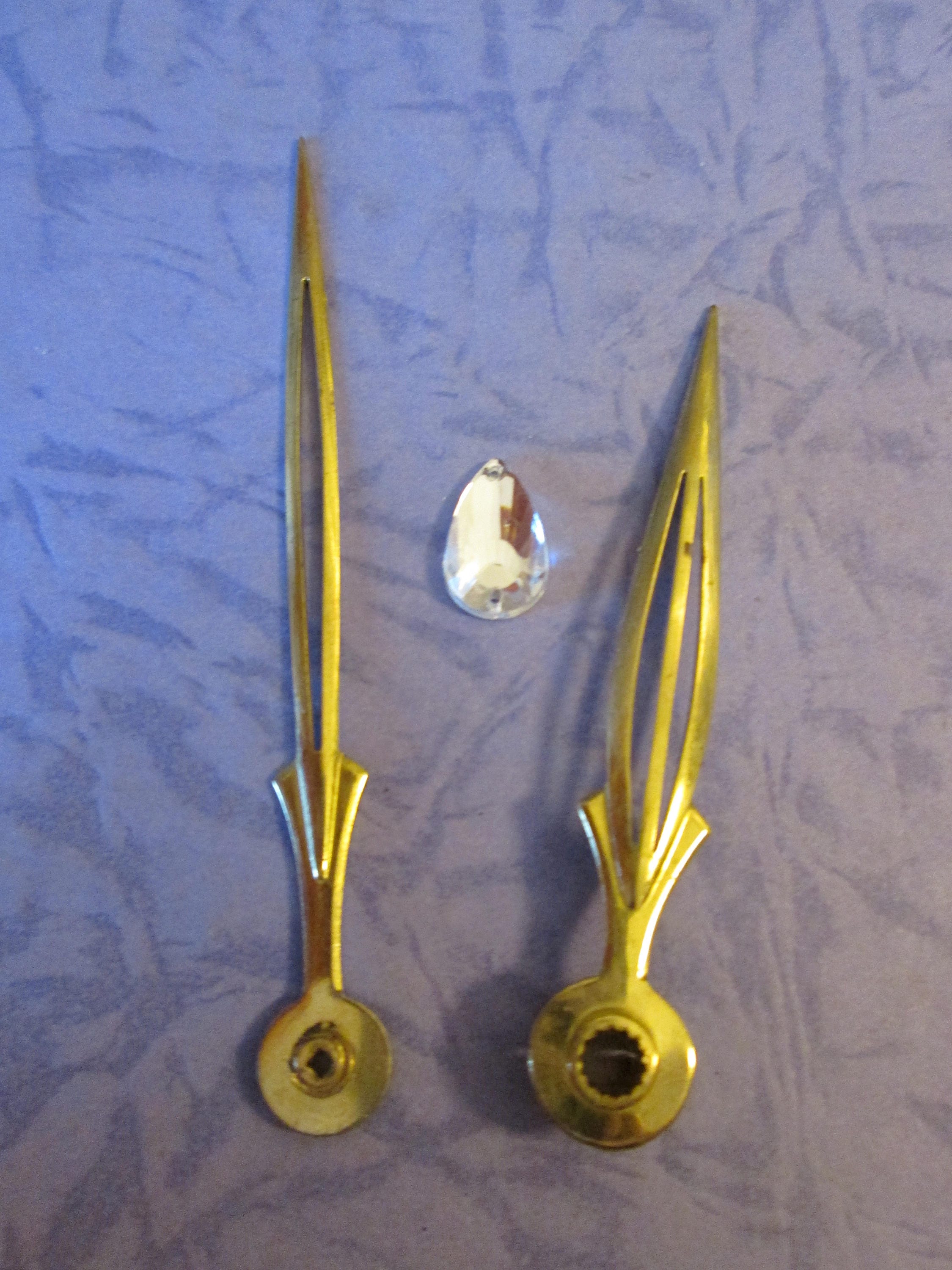 1 Pair of Vintage Solid Brass Clock Hands for your Clock Projects