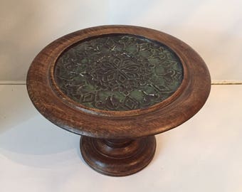 Vintage Wood Pedestal - Wood Stand - Home Decor