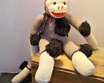 1960's toy stuffed monkey