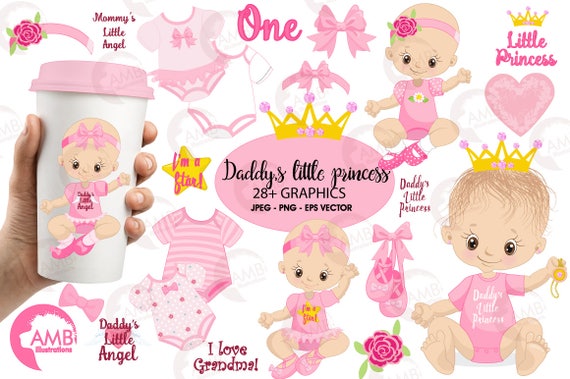 baby girl clip art girl onezies little princess clipart create