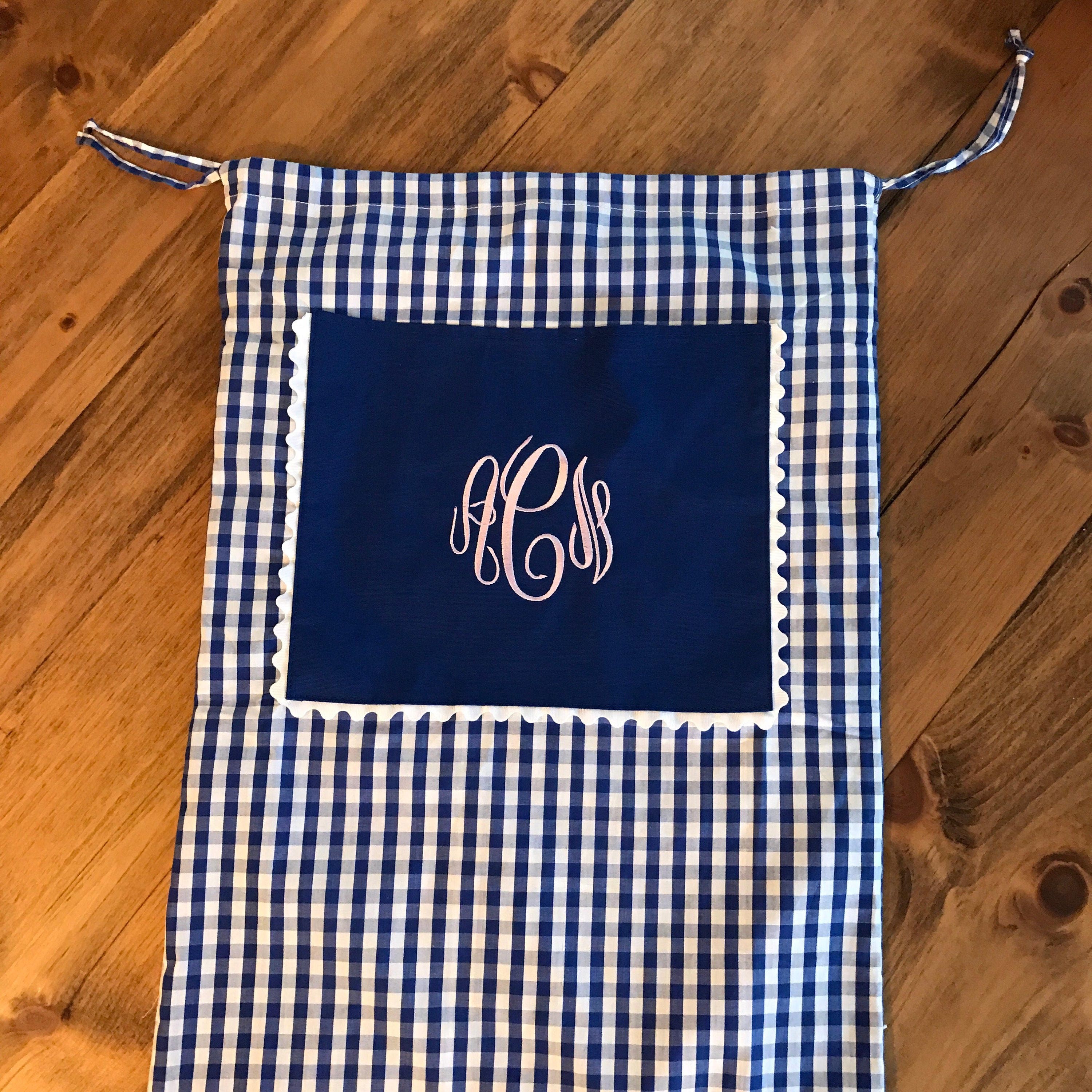 monogrammed laundry bags