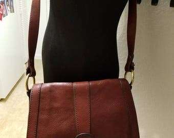 Rare Vintage FOSSIL CROSSBODY LEATHER Handbag