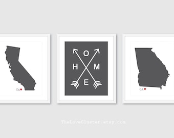 Custom State Prints - Home Print - State Love Print - State Print - Province Print - The Love Cluster