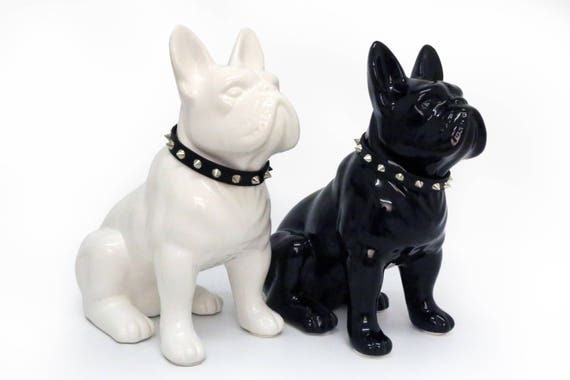 black bulldog statue