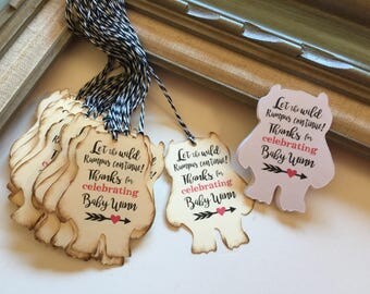 Where the Wild Things Are Baby Shower Thank You tags | Personalized Wild One Boy Gift Tags | Monster Favor Tags | First Birthday Hang tags