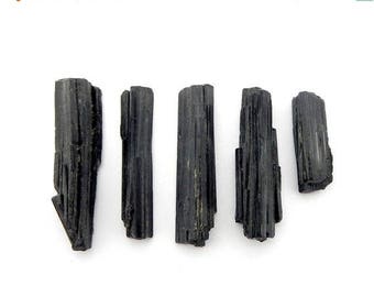15% off Christmas in July Black Tourmaline-- Natural Tourmaline Rod from Brazil By Piece, Purchase 1, 5, 10, 25, 50, or 100 pieces (RK22B5)