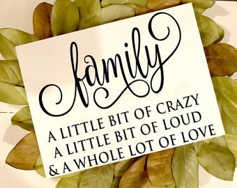 Crazy family quote | Etsy