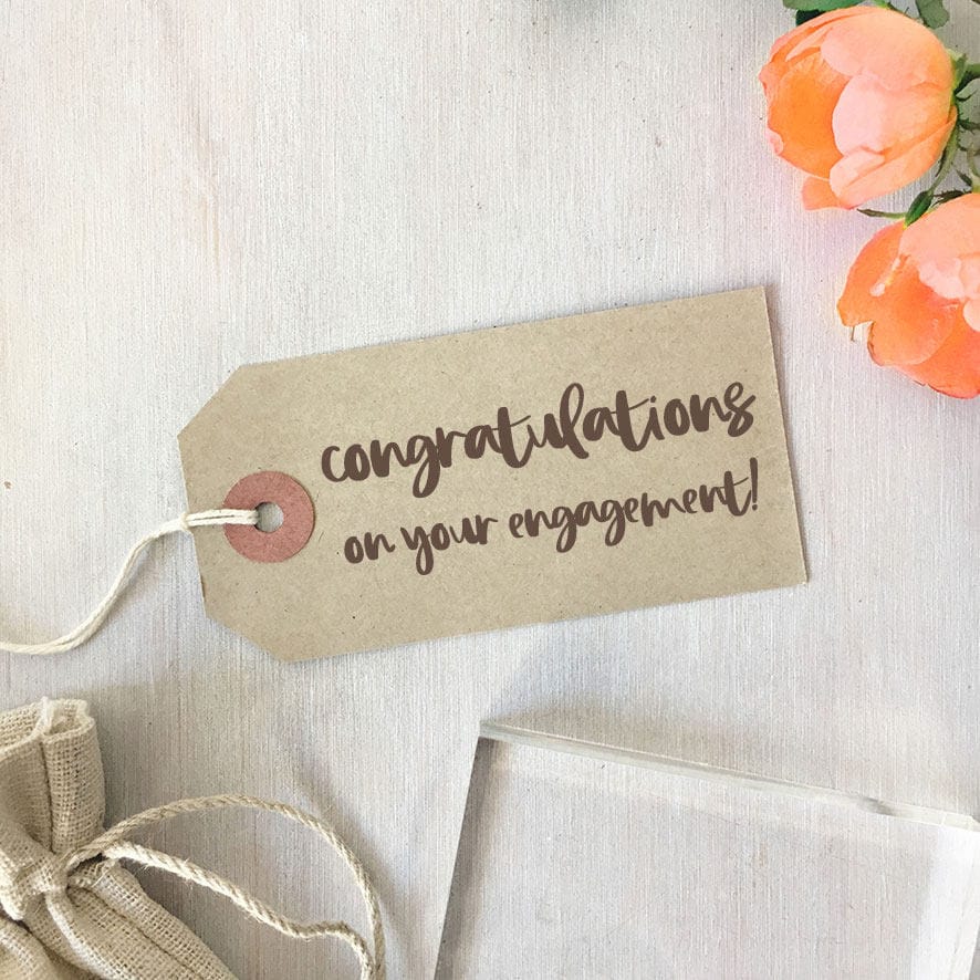 Congratulations on your Engagement Stamp Sentiment Stamp