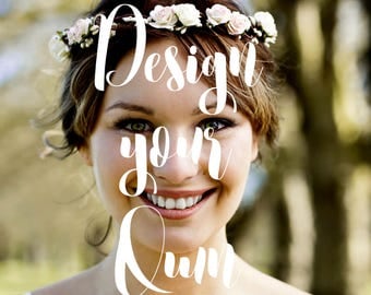 Flower Crown Design your Own, Custom Headpiece, Beach wedding hair accessories, Boho Wedding Flower Girl Bridesmaid Floral Crown