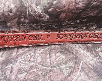 Personalized Leather Belt / Southern Girl / Free name