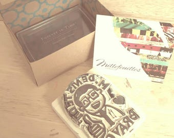 Prints custom stamps for teachers/educators -