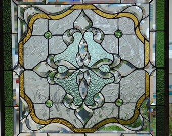 Stained Glass Window Hanging 27 1/2 square