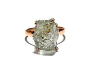 Natural topaz ring, Raw Topaz Ring | Topaz Ring | Raw Topaz Crystal Ring | Rough Topaz Ring | Raw Crystal Ring | Stacking Ring | Boho Rings