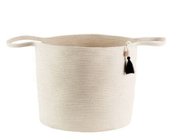 Ivory Floor Baskets / Storage Basket / Laundry Basket / Towel Basket