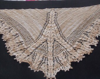 scarf / shawl handmade shades of beige and Brown