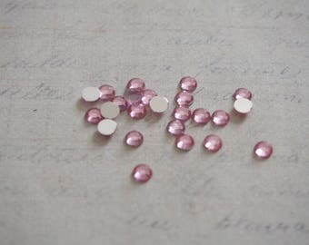 20 rhinestone pink faceted acrylic 5mm