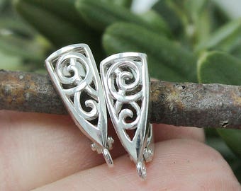 Leverback Earrings Sterling Silver 1 pair, Sterling Silver Earring Components, Leverback Earrings Sterling Silver 925, Leverbacks Earrings