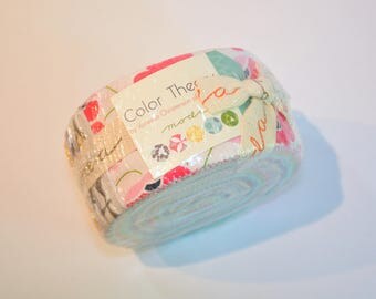 Jelly roll Color Theory by V and Co Vanessa Christenson of Moda Quilt Fabric cotton Out of print hard to find