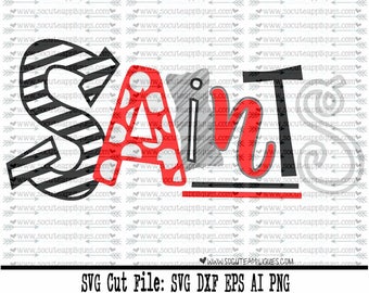Saints SVG, Cut file, Cheer svg, School spirit, socuteappliques, SvG Sayings, football svg, football sister svg, football mom svg