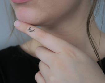 moon tattoo etsy moon tattoo etsy