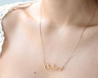 Custom Name Jewelry • Personalized Name Necklace • Dainty Name Necklace • Bridesmaids Jewelry • Wedding Jewelry • Baby Names Mom Gift • NH02