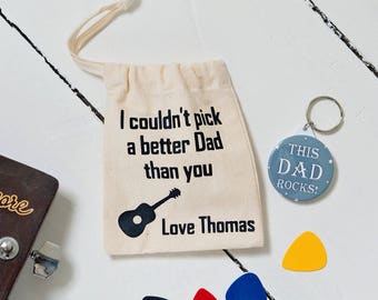 Father's Day Guitar pick pouch with 5 picks
