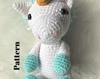 Crochet unicorn, crochet unicorn pattern, unicorn toy, unicorn stuffed animal, rainbow horse, horse crochet pattern, beginner crochet