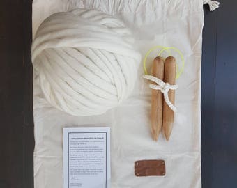 DIY Super Chunky Knitting Kits - Lap Throw (70 x 110cm)