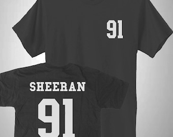 Sheeran 91 Varsity College T-Shirt Ed Sheeran Fan Unisex Tee