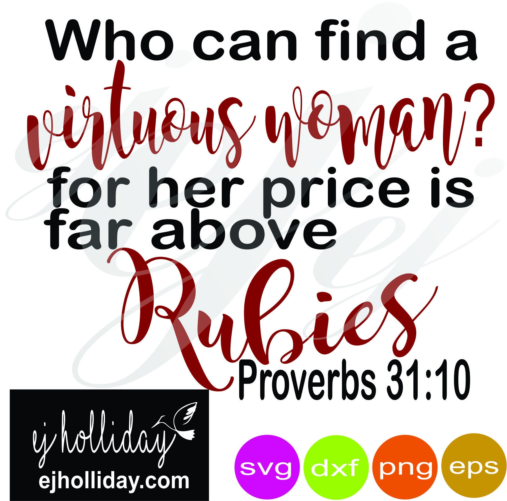 Download Who can find a virtuous woman SVG dxf eps png Digital Cutting