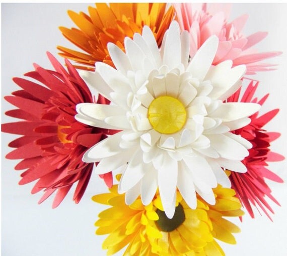 Download Paper Flowers- Daisy Flower Templates- SVG Flower Cut ...