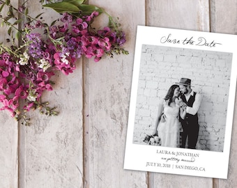 Polaroid Save the Date Template/Save the Date Postcard Printable/Instant Photo Save the Date/Printable Save the Date Card/Mark the Date