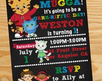 Daniel Tiger Invitation, Daniel Tiger Printable Invitation, Daniel Tiger Birthday