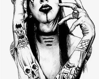 Marilyn Manson Celebritarian Cross Ring