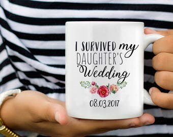 I Survived my Daughters Wedding, Father of the Bride, Mother of the Bride, Parents Wedding Gift