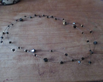 Black diamond pearl necklace.