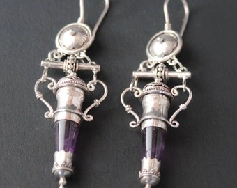 Etruscan Amethyst Earrings