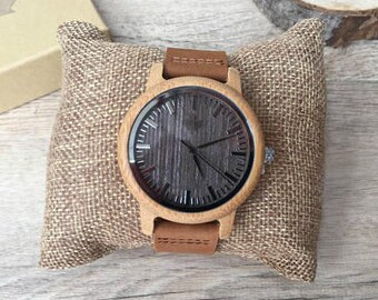 Luna - Gents Wooden watches from TheWoodCraft. Mens Wood watches, groomsmen gift, wood watch, wooden gift, gifts for him. Uk based.